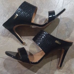 Calvin Klein black strap heels